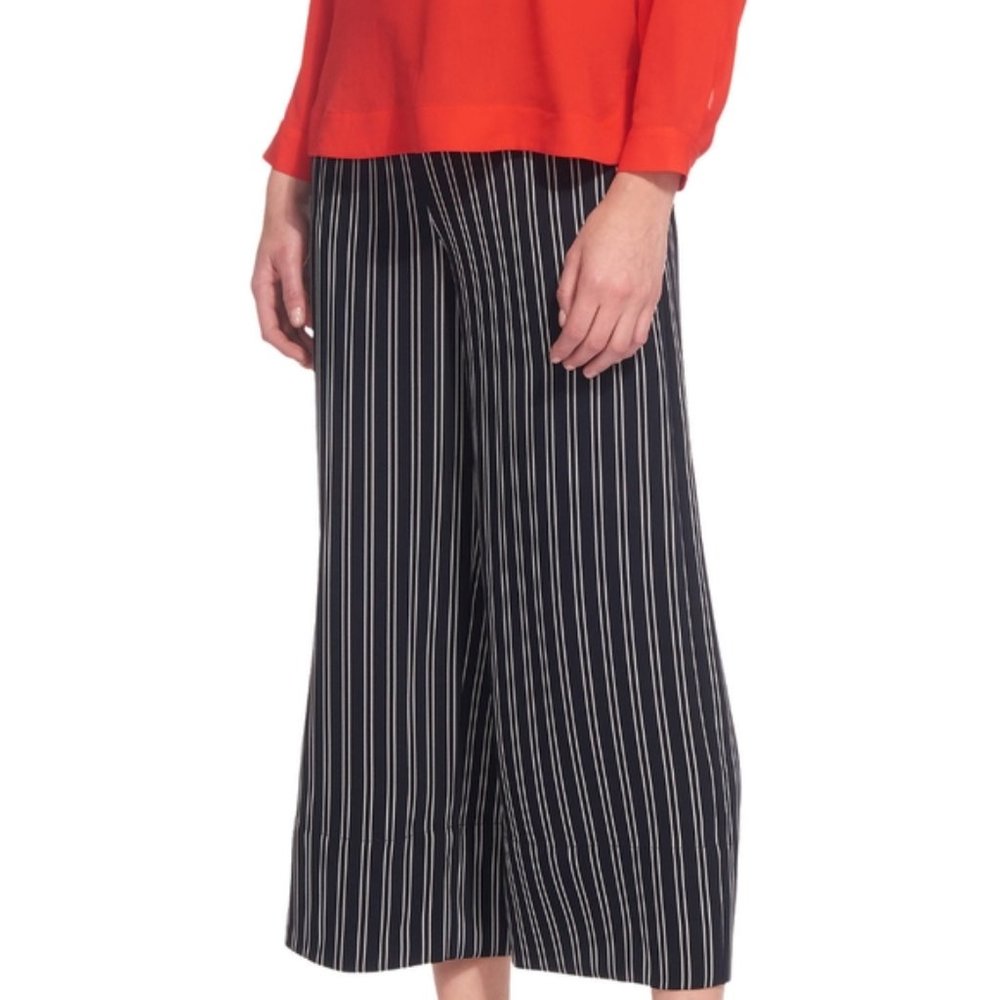 NWT Whistles Stripe Wide Leg Crop Trousers